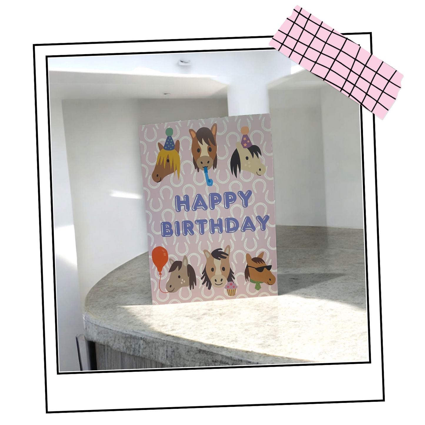 Pony Party Birthday Card