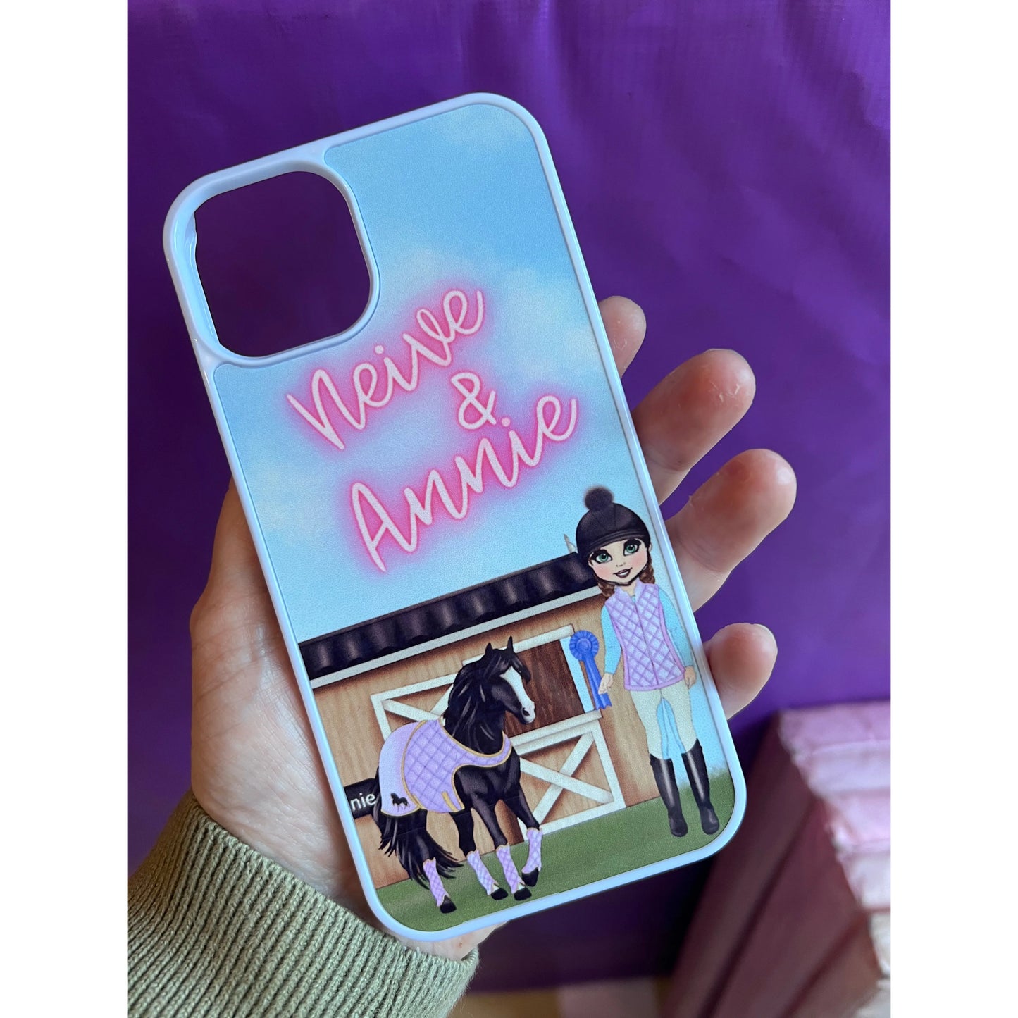 Personalised Young Rider and Pony Phone Case