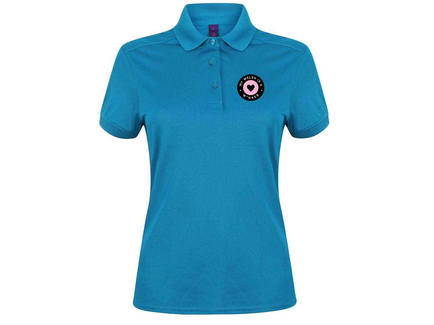 My Welsh is a W - Ladies Slim Fit Stretch Microfine Piqué Polo Shirt