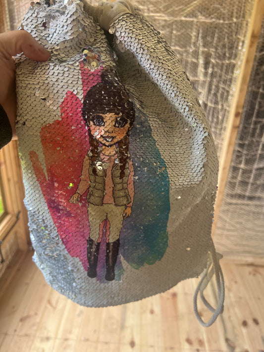 Sequin - Hidden Design Drawstring Bag