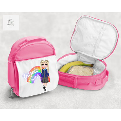 Personalised School Lunch Bag - Schoolgirl