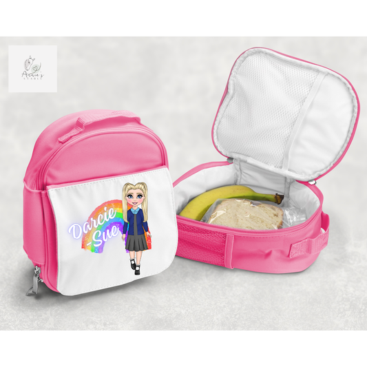 Personalised School Lunch Bag - Schoolgirl