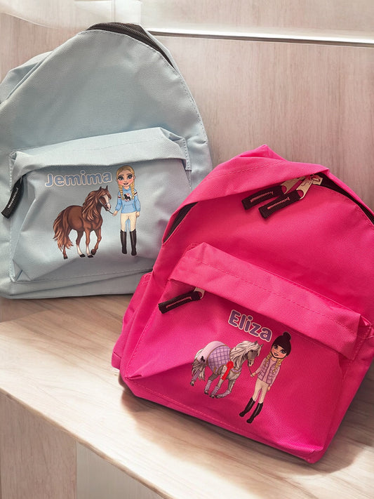 Pony and Rider Backpack - FULLY CUSTOMISED