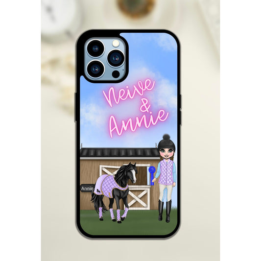 Personalised Young Rider and Pony Phone Case